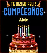 GIF Te deseo Feliz Cumpleaños Aide